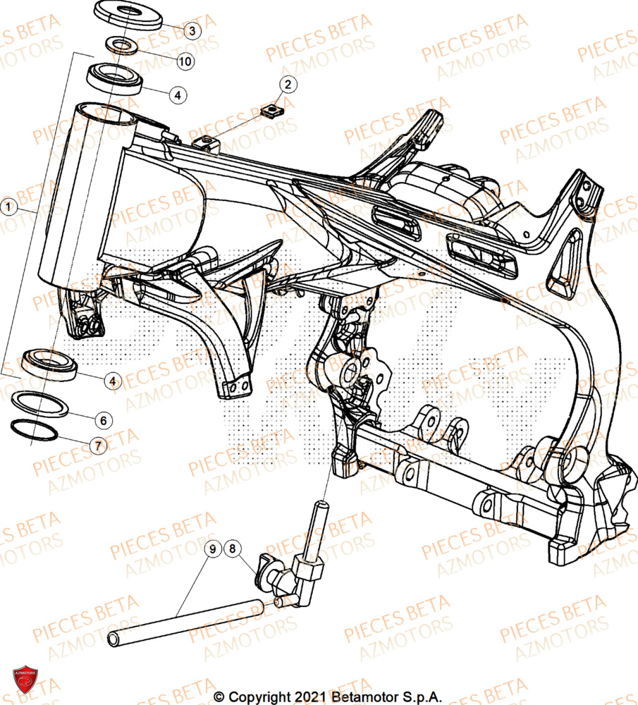 Chassis BETA Pièces BETA EVO 300 2T - [2025]
