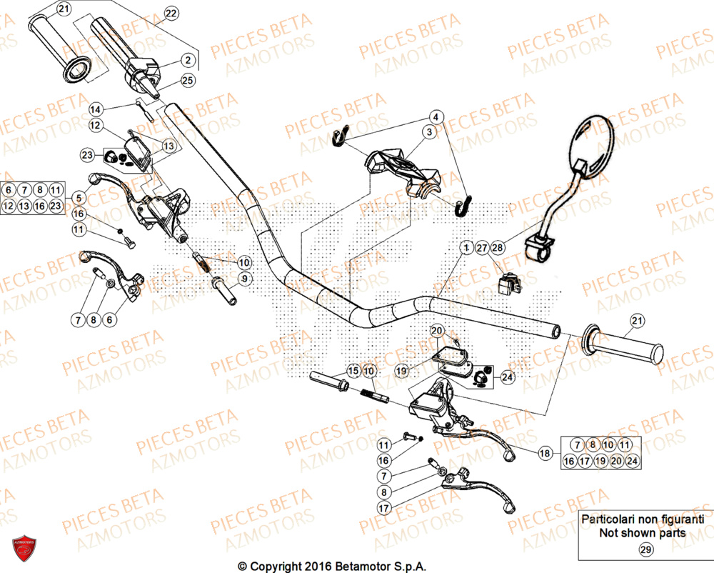 Guidon BETA Pièces BETA EVO 300 2T - [2025]