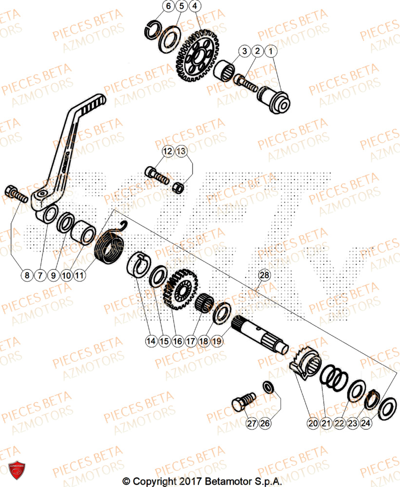Kick Starter BETA Pièces BETA EVO 300 2T - [2025]