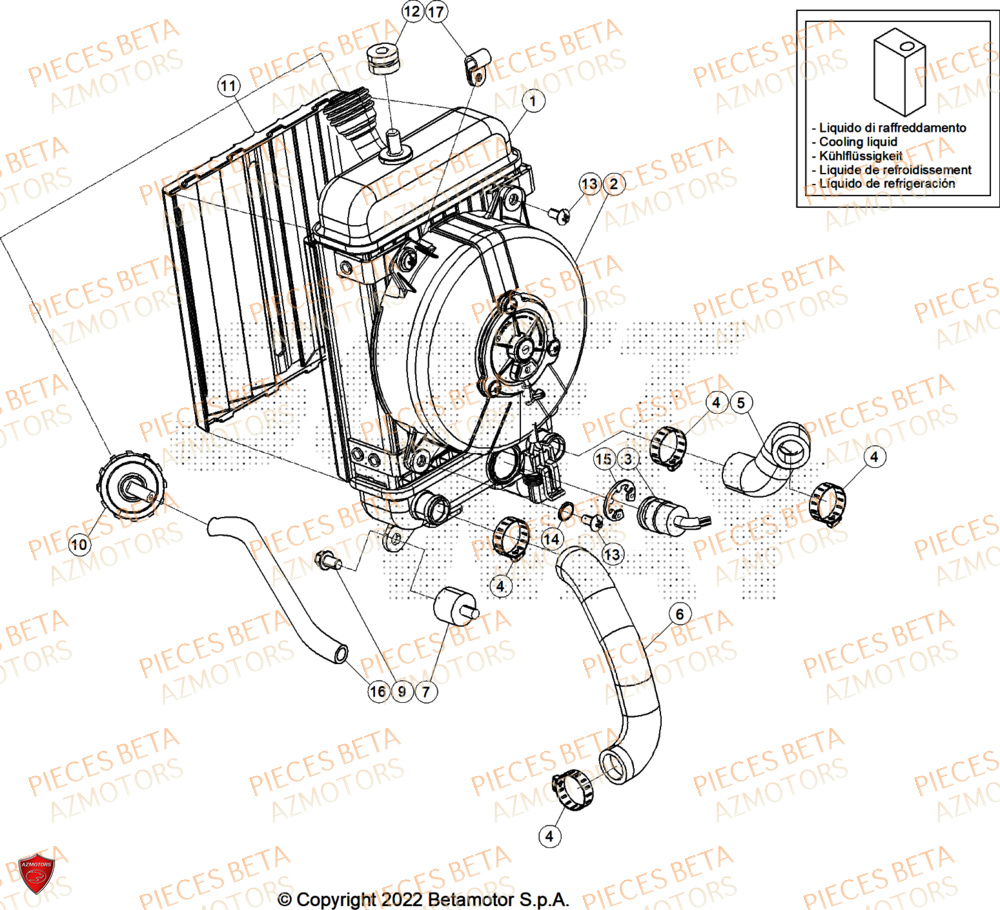 Radiateur BETA Pièces BETA EVO 300 2T - [2025]