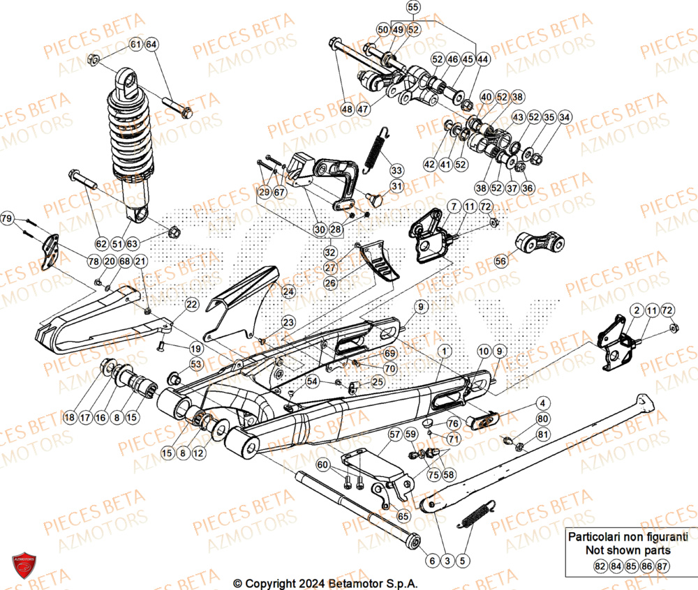 Bras Oscillant BETA Pieces BETA TRIAL EVO 300 2T SS - (2025)
