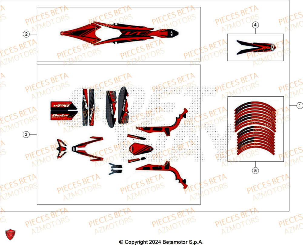 Decors BETA Pieces BETA TRIAL EVO 300 2T SS - (2025)