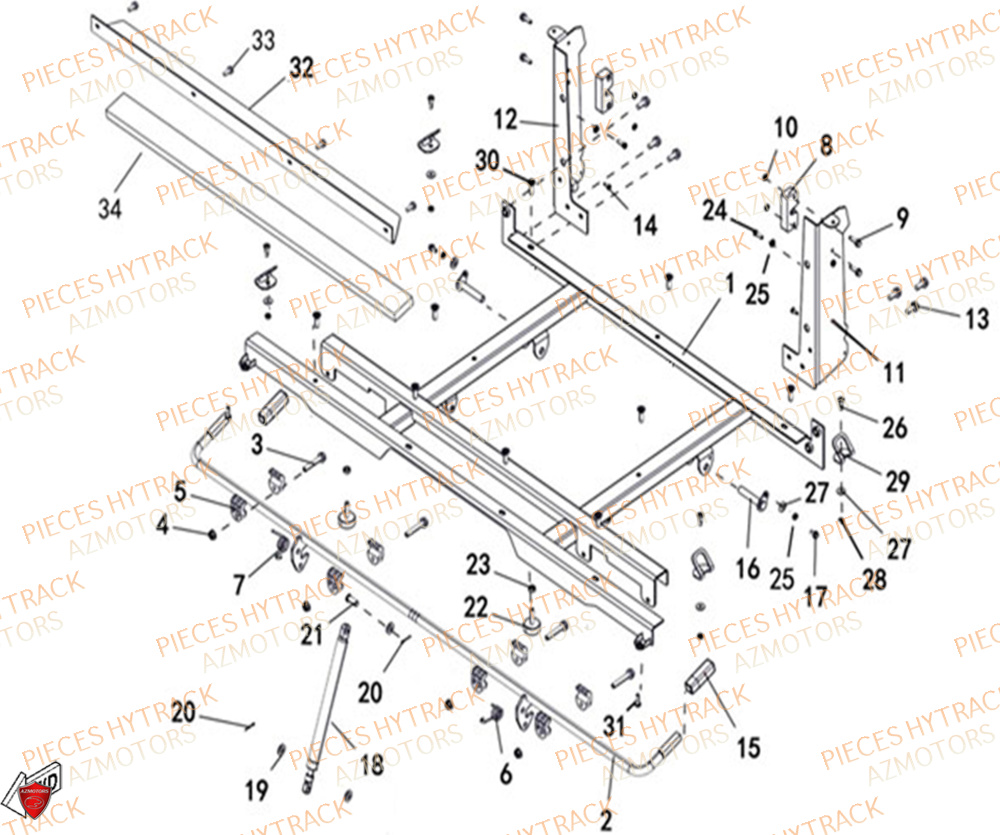 Armature Benne HYTRACK Pieces SSV TROOPER 650