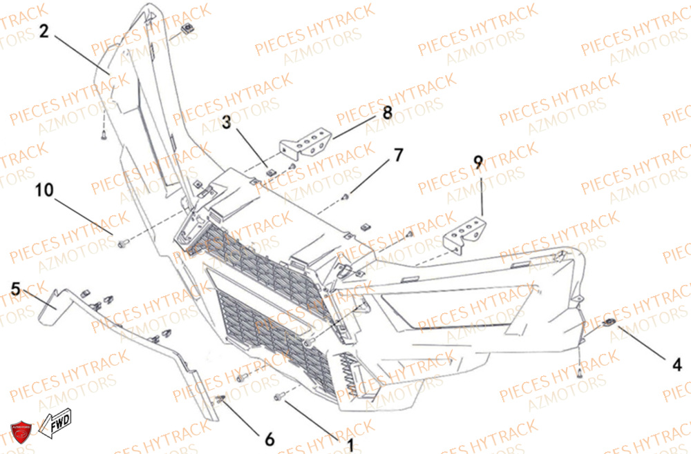 Calandre HYTRACK Pieces SSV TROOPER 650