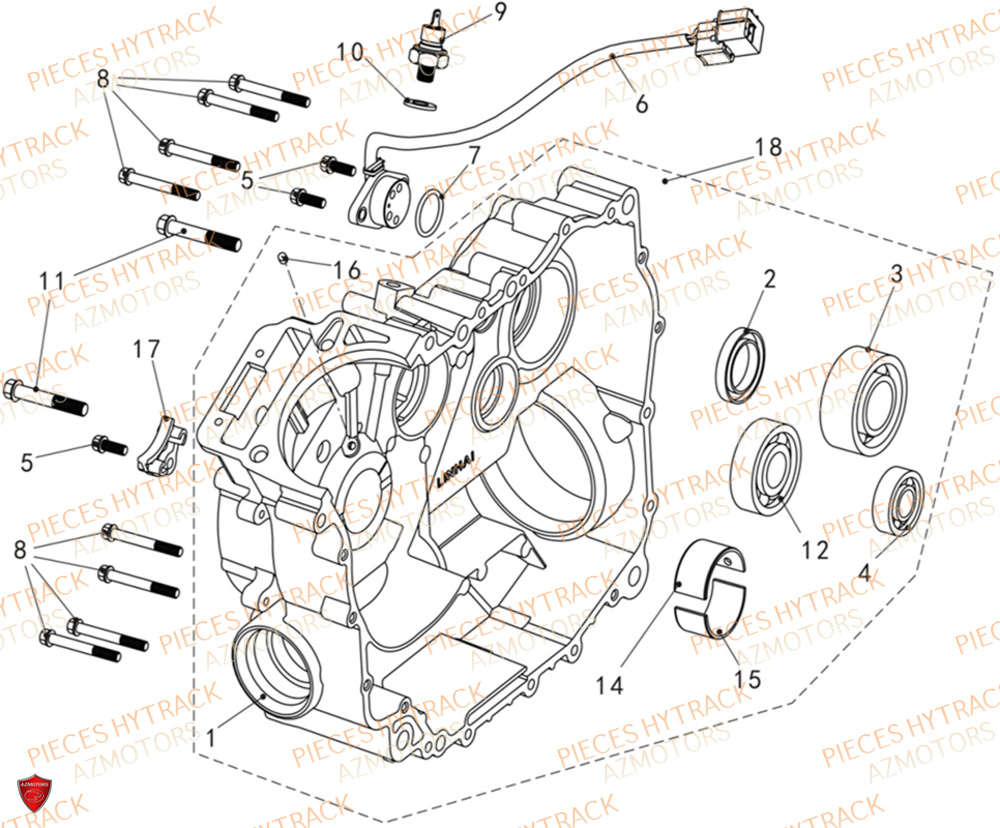 Carter Moteur Droit HYTRACK Pieces SSV TROOPER 650