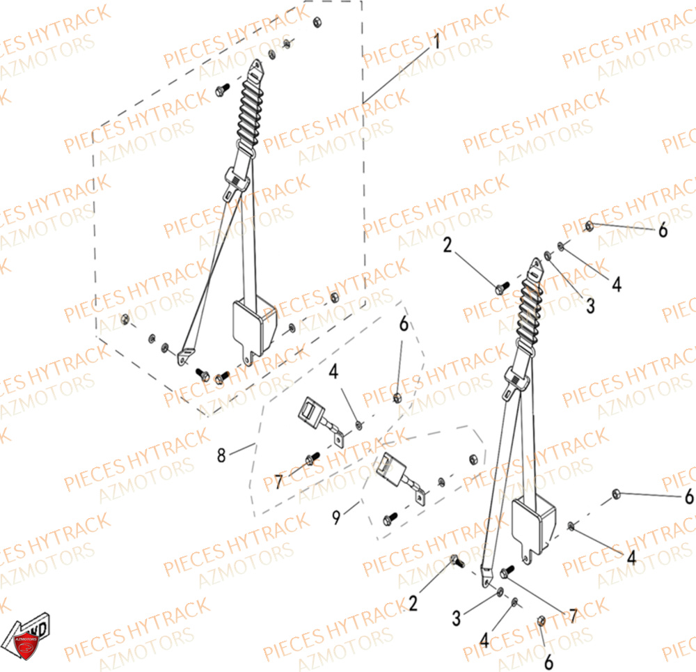 Ceintures De Securite HYTRACK Pieces SSV TROOPER 650