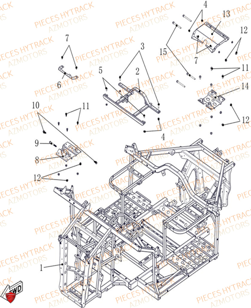 Chassis HYTRACK Pieces SSV TROOPER 650