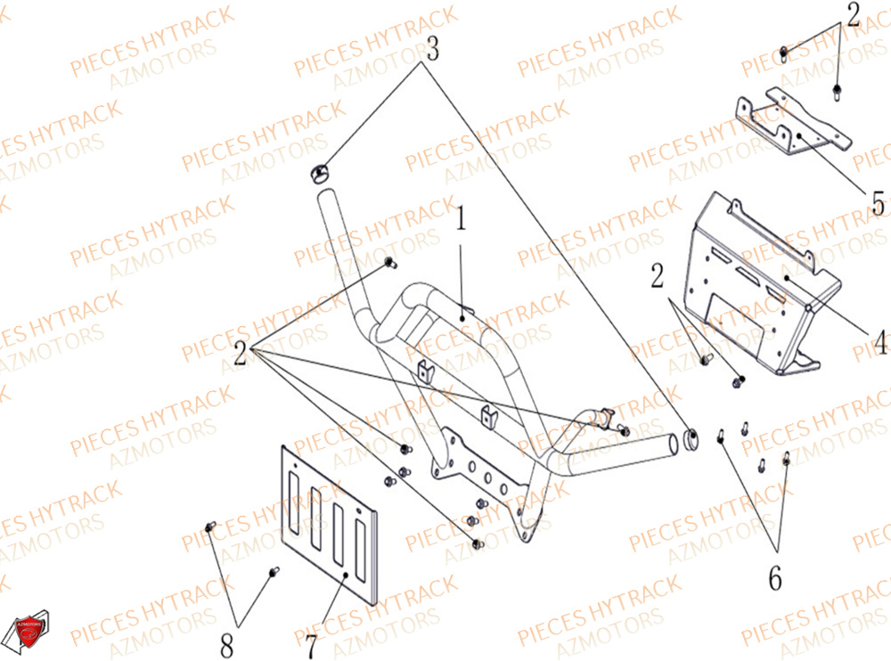 Pare Chocs Avant HYTRACK Pieces SSV TROOPER 650