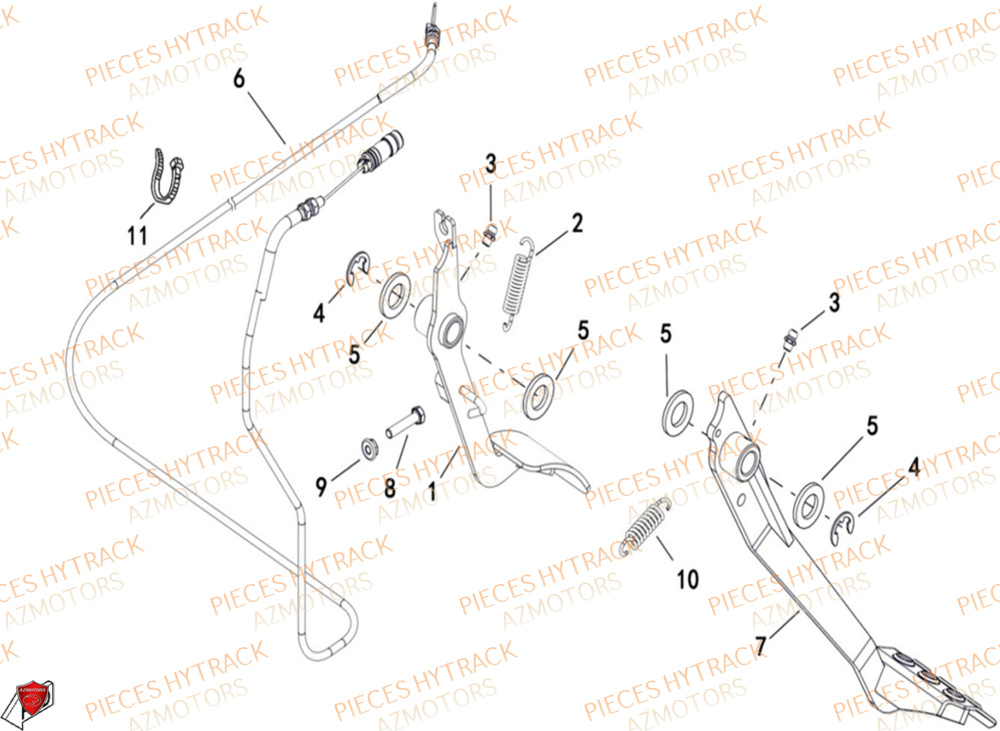 Pedalier HYTRACK Pieces SSV TROOPER 650