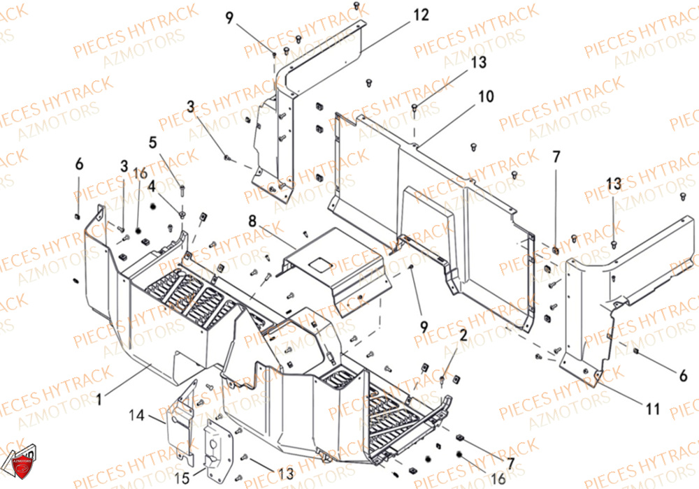 Plancher HYTRACK Pieces SSV TROOPER 650