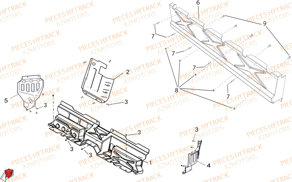 Protections Sieges HYTRACK Pieces SSV TROOPER 650