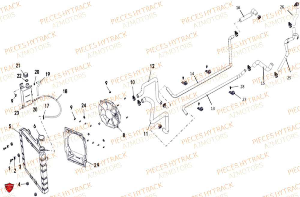 Refroidissement HYTRACK Pieces SSV TROOPER 650