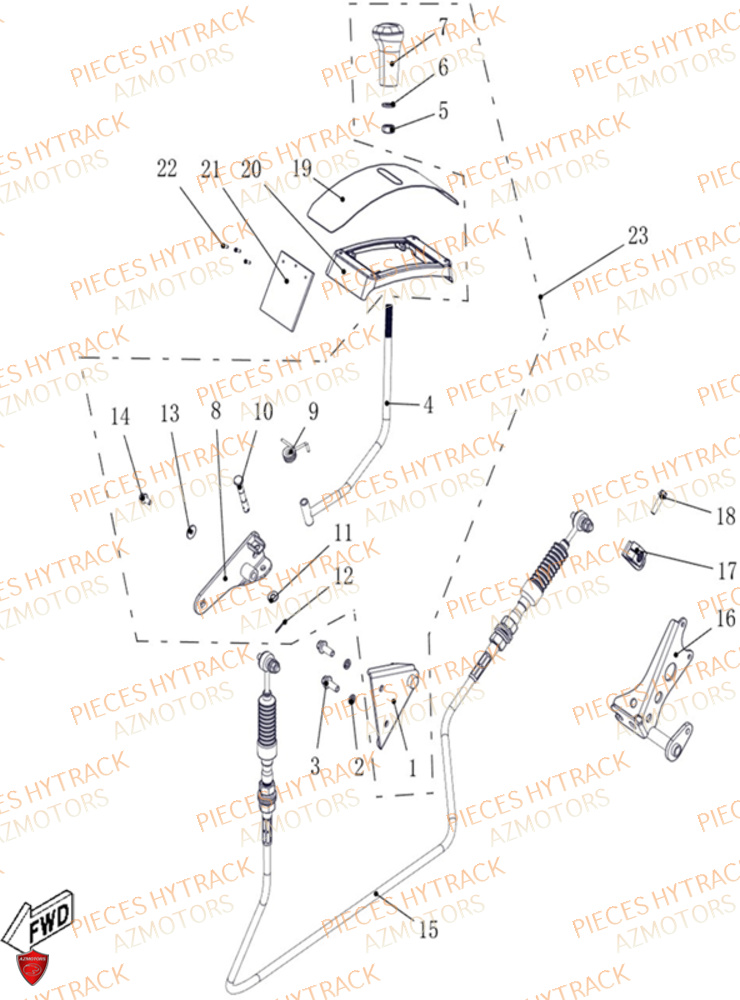 Tringlerie De Vitesses HYTRACK Pieces SSV TROOPER 650