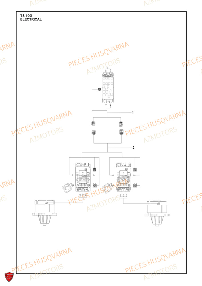 Electrique 2 AZMOTORS PIECES TRACTEUR TONDEUSE TS 100I HUSQVARNA