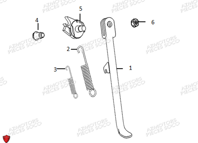 Bequille Laterale SUPER SOCO Pièces TS STREET HUNTER PRO (125cc) SOCO ORIGINE