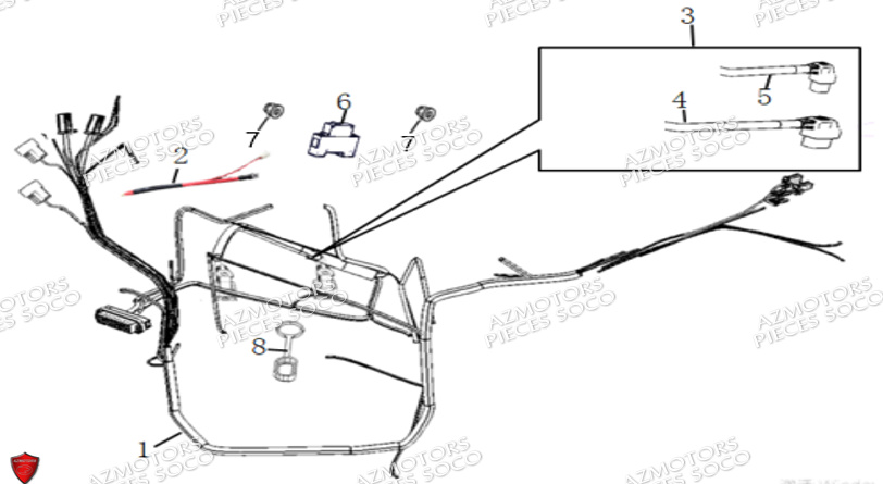 Faisceau Electrique SUPER SOCO Pièces TS STREET HUNTER PRO (125cc) SOCO ORIGINE