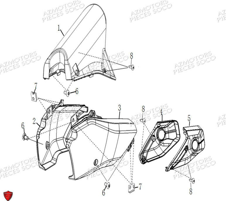 Garde Boue Arriere SUPER SOCO Pièces TS STREET HUNTER PRO (125cc) SOCO ORIGINE