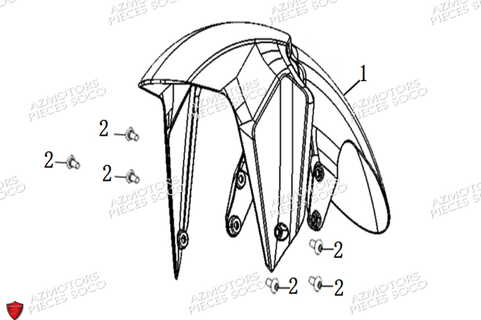 Garde Boue Avant SUPER SOCO Pièces TS STREET HUNTER PRO (125cc) SOCO ORIGINE