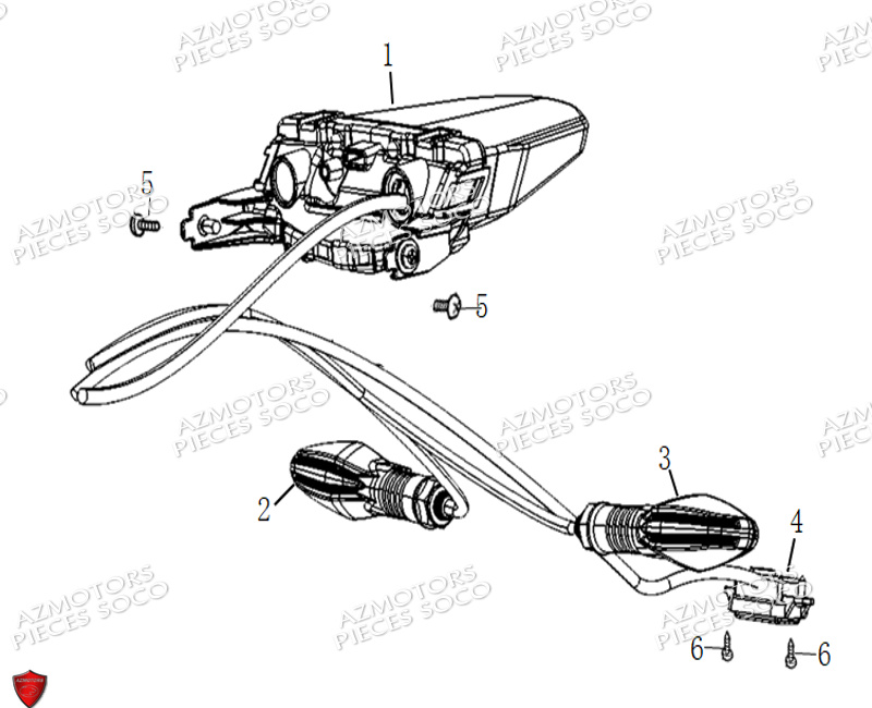 Phare Arriere SUPER SOCO Pièces TS STREET HUNTER PRO (125cc) SOCO ORIGINE