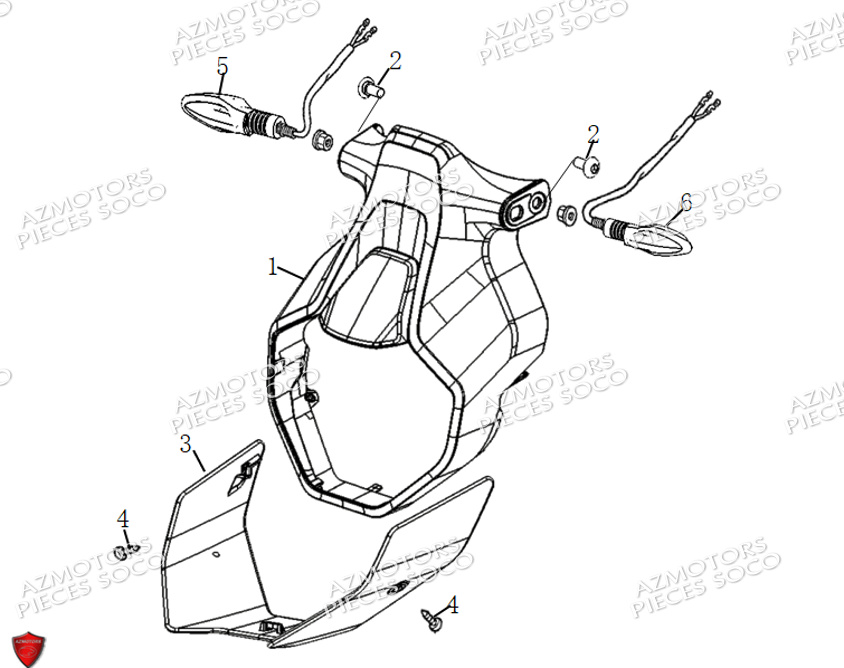 Phare Avant Clignotants SUPER SOCO Pièces TS STREET HUNTER PRO (125cc) SOCO ORIGINE