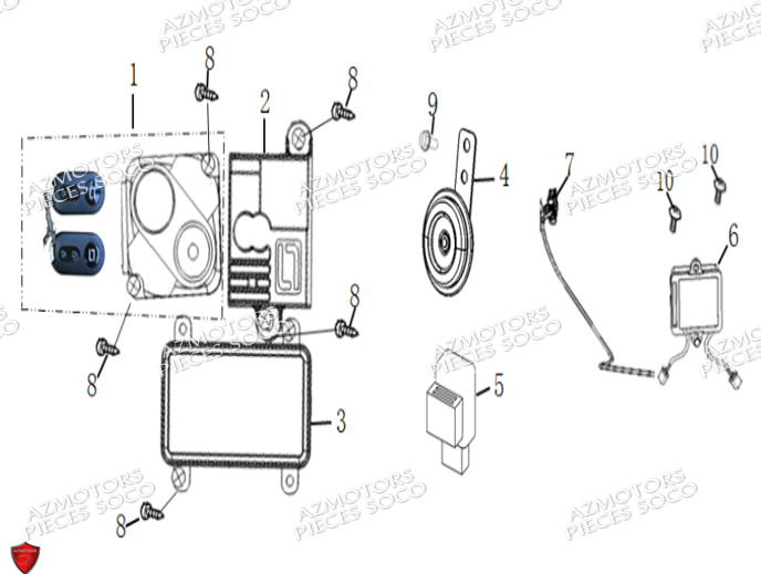 Pieces Electroniques SUPER SOCO Pièces TS STREET HUNTER PRO (125cc) SOCO ORIGINE