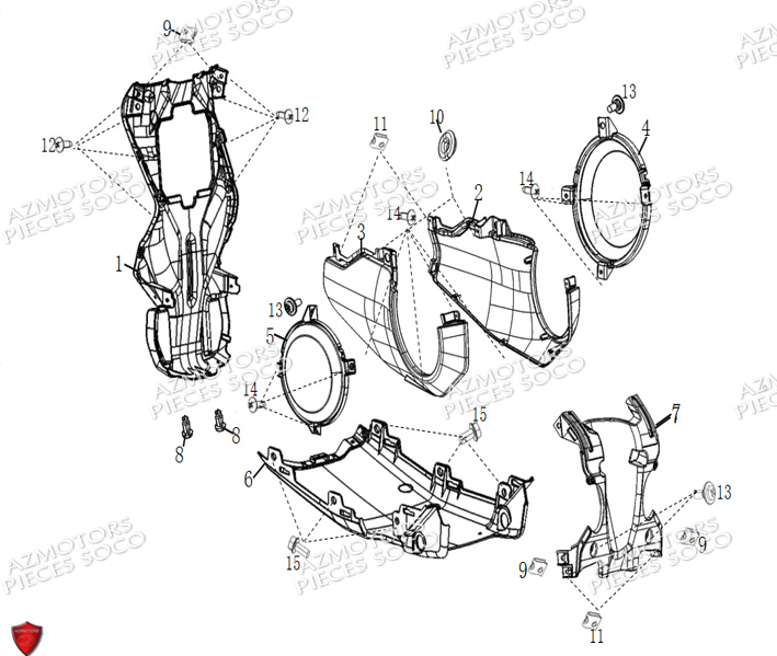 Protections Basse Droite Et Gauche SUPER SOCO Pièces TS STREET HUNTER PRO (125cc) SOCO ORIGINE