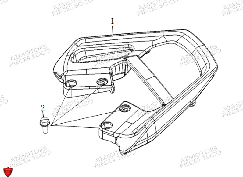 Support Top Case SUPER SOCO Pièces TS STREET HUNTER PRO (125cc) SOCO ORIGINE