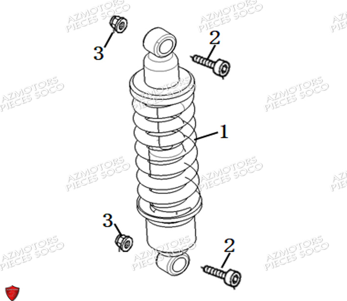 Suspension Arriere SUPER SOCO Pièces TS STREET HUNTER PRO (125cc) SOCO ORIGINE