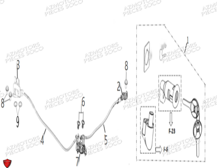 Verrou SUPER SOCO Pièces TS STREET HUNTER PRO (125cc) SOCO ORIGINE