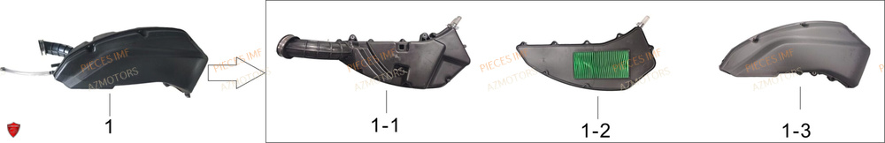 Boite A Air AZMOTORS PIECES T LONGO 125 4T EURO 5+