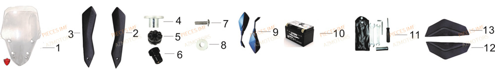 Divers 1 AZMOTORS PIECES T LONGO 125 4T EURO 5+
