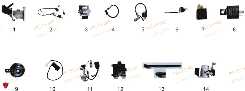 Pieces Electroniques AZMOTORS PIECES T LONGO 125 4T EURO 5+