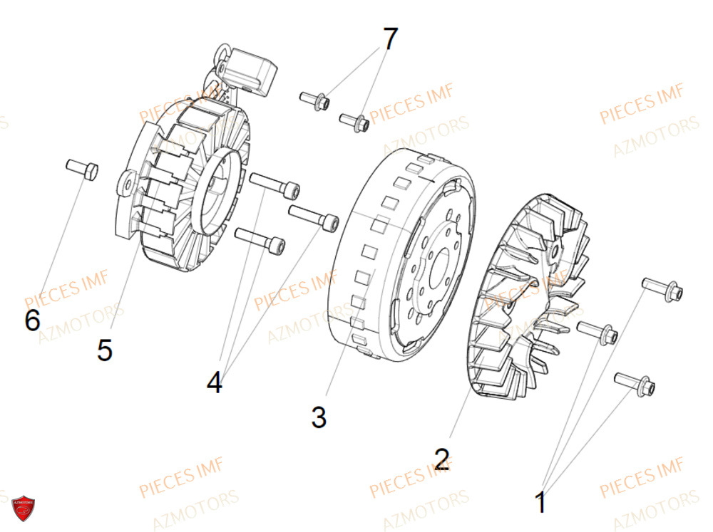 Systeme D Allumage AZMOTORS PIECES T LONGO 125 4T EURO 5+
