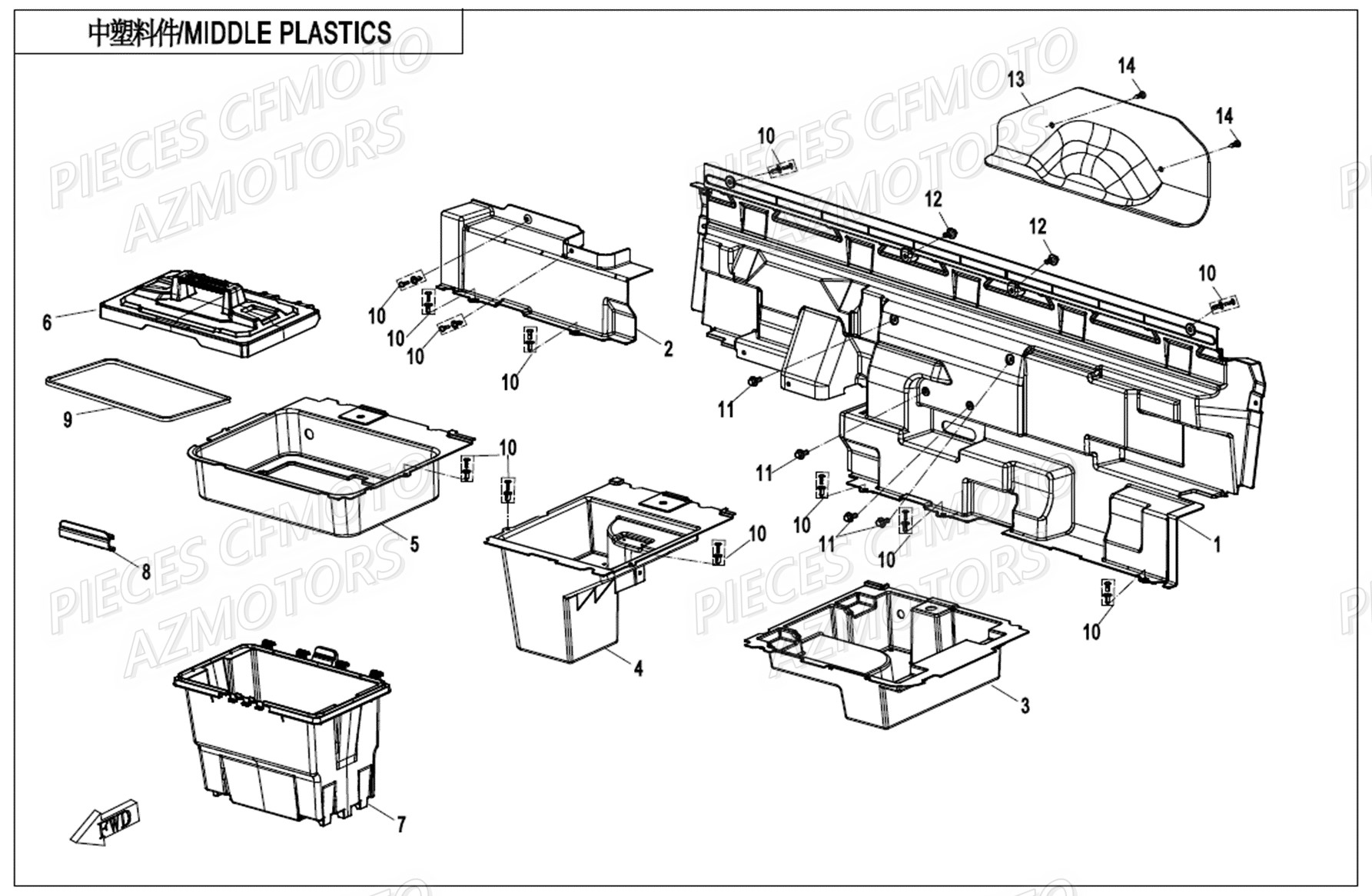 Boite A Outils CFMOTO Pièces Origine CFMOTO UFORCE 1000 EPS (2019)