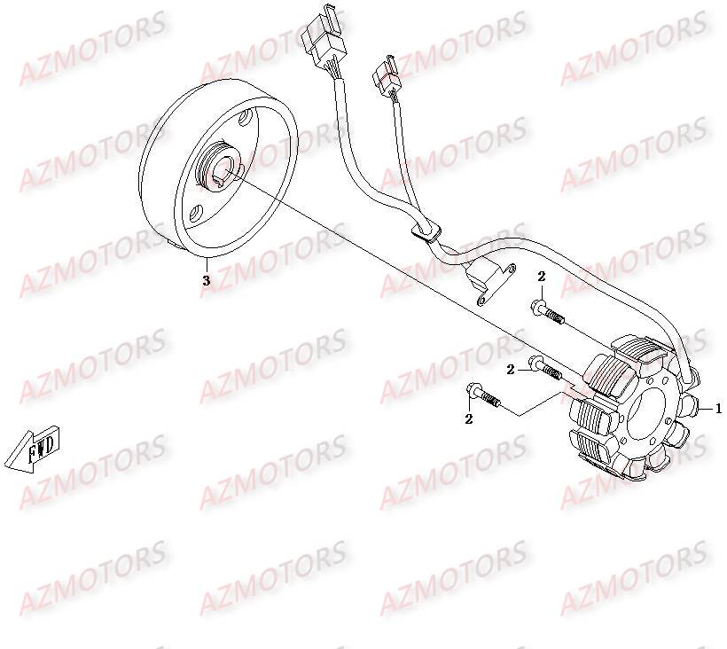 Alternateur CFMOTO Pièces Origine CFMOTO UFORCE 500/600