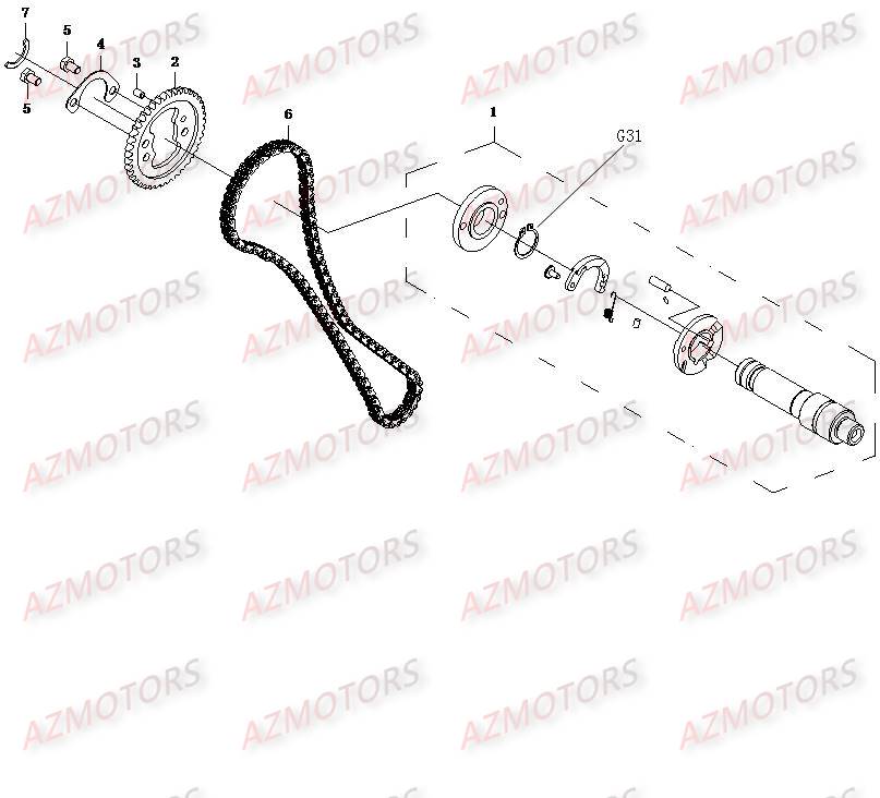 ARBRE A CAMES CFMOTO UFORCE 500 600