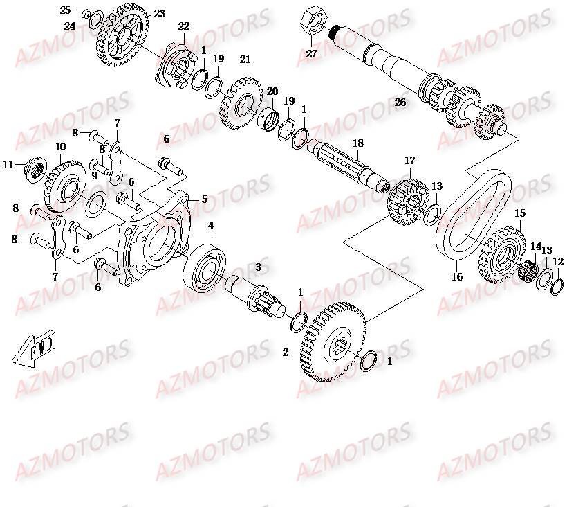 Boite CFMOTO Pièces Origine CFMOTO UFORCE 500/600