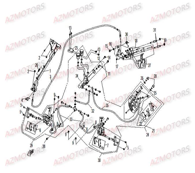 Freins CFMOTO Pièces Origine CFMOTO UFORCE 500/600