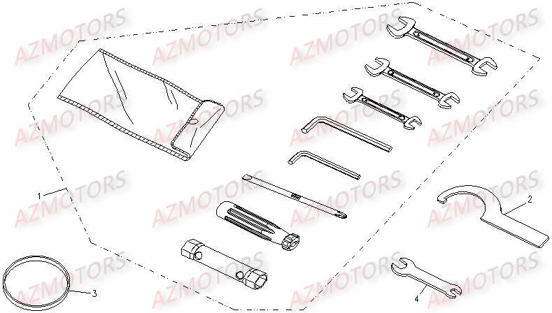 Outils CFMOTO Pièces Origine CFMOTO UFORCE 500/600