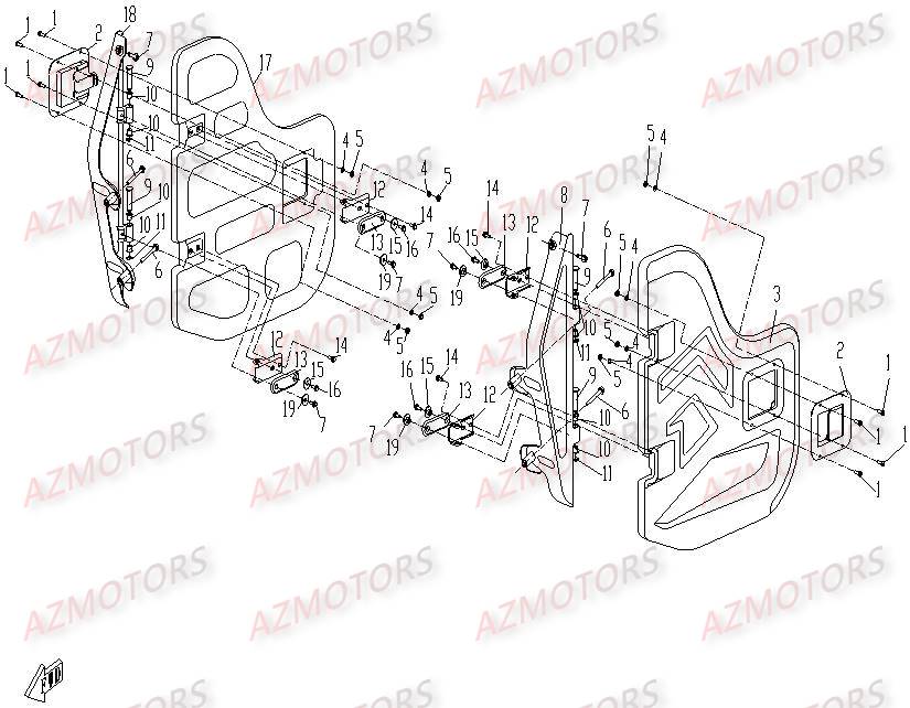 Portes CFMOTO Pièces Origine CFMOTO UFORCE 500/600