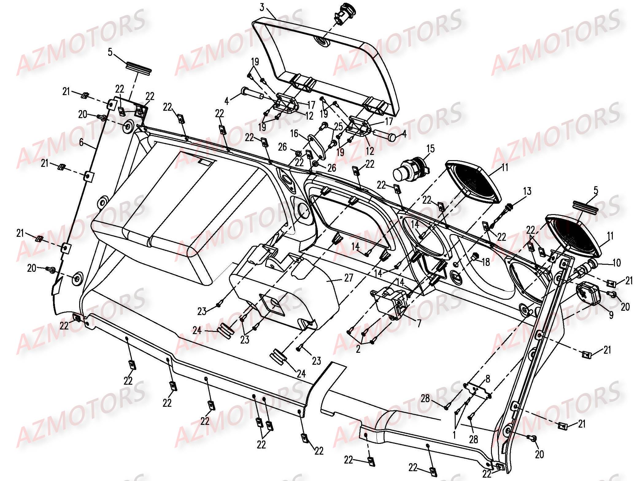 Tableau De Bord CFMOTO Pièces Origine CFMOTO UFORCE 500/600