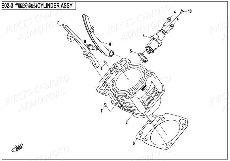 CYLINDRE CFMOTO UFORCE 550