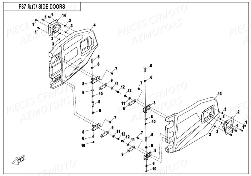 PORTES CFMOTO UFORCE 550