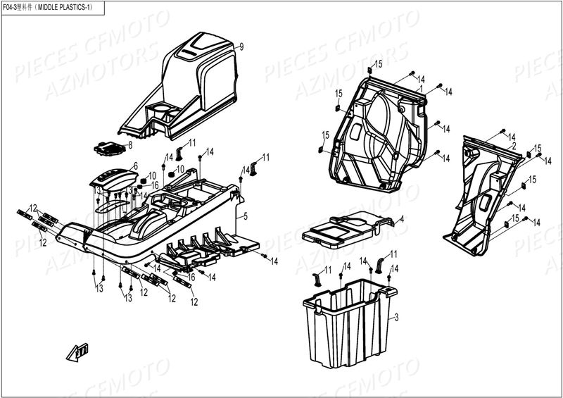 CARENAGES HABITACLE CFMOTO UFORCE 800