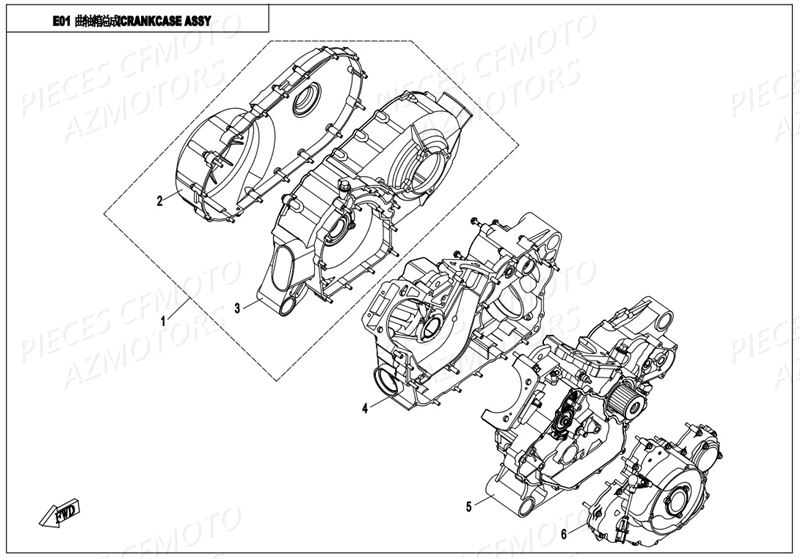 CARTERS MOTEUR CFMOTO UFORCE 800