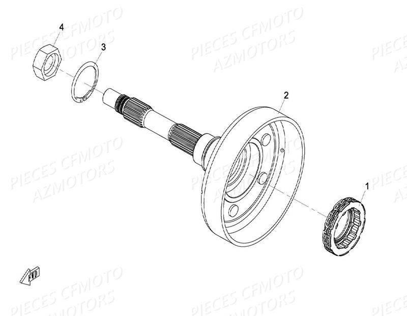 Cloche D Embrayage CFMOTO Pièces Origine CFMOTO UFORCE 800 (2016)