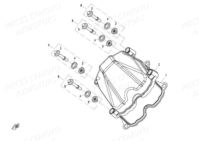 COUVRE CULASSE CFMOTO UFORCE 800