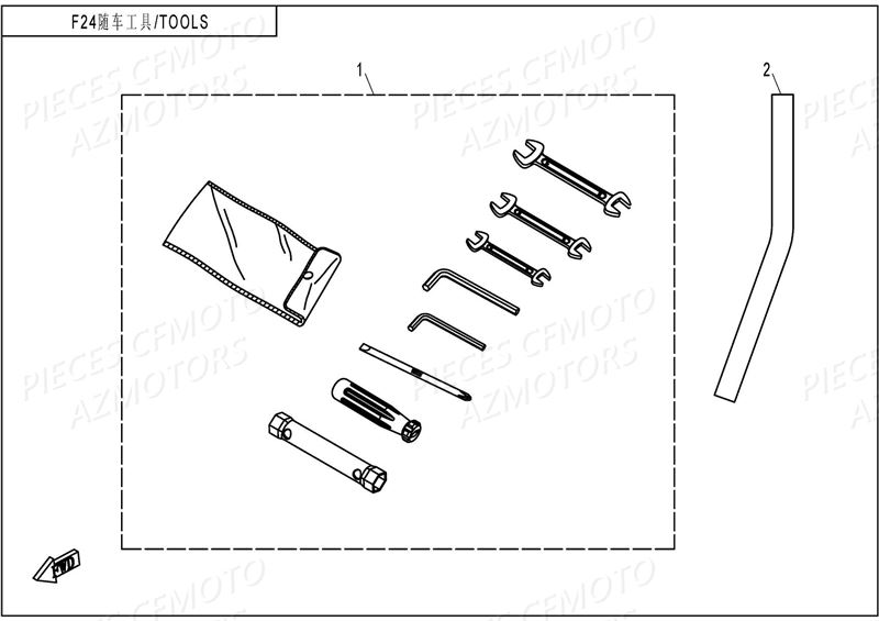 Outils CFMOTO Pièces Origine CFMOTO UFORCE 800 (2016)