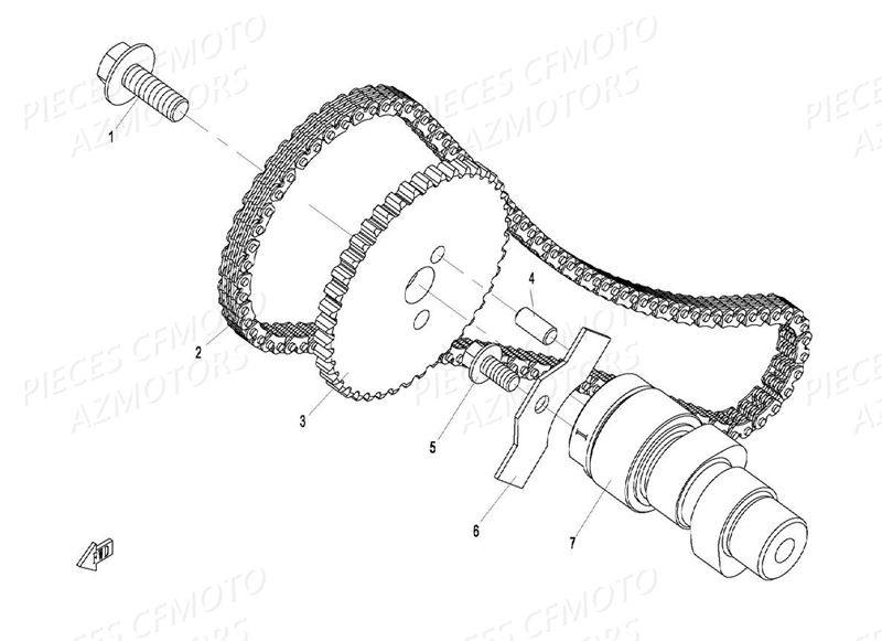 CULASSE 1 ARBRE A CAME CFMOTO UFORCE 800 EPS