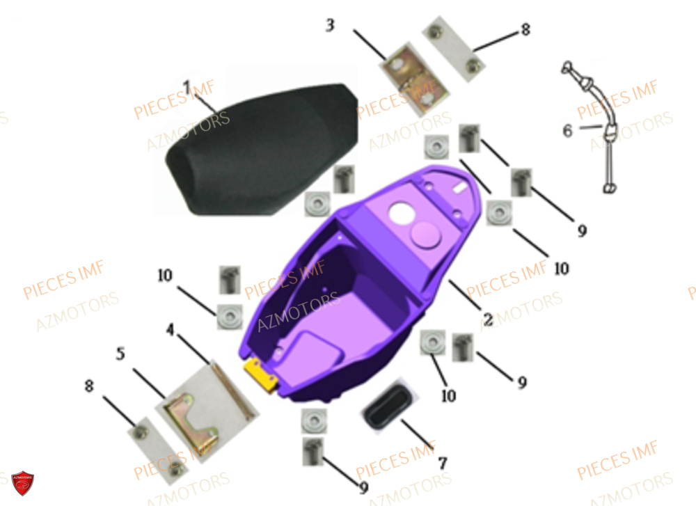 Coffre Et Selle AZMOTORS PIECES ULTIMATT EURO 4